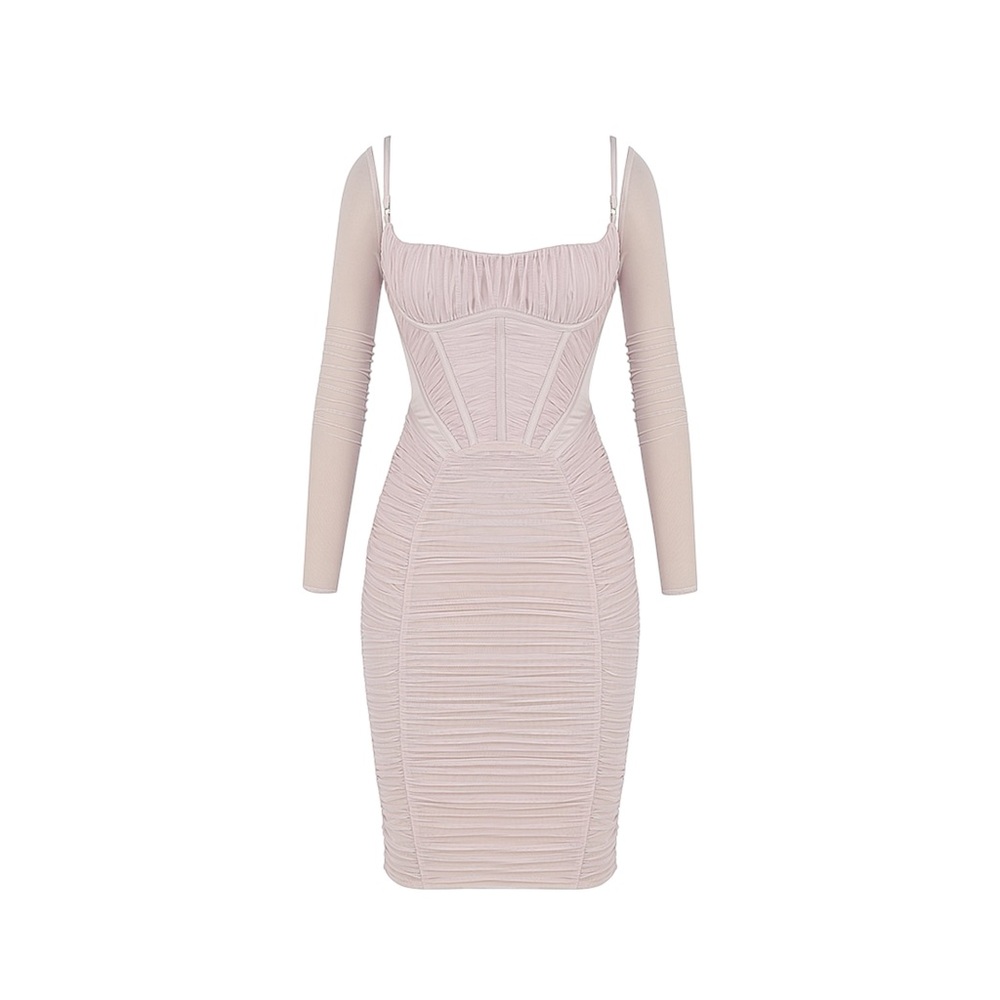 HOUSE OF CB Freyja Dress, Pale Pink, L+ (Bigger Cup) NWT